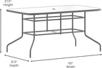 Flash Furniture Tory 31.5" x 55" Rectangular Tempered Glass Metal Table - Image 3