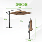 Backyard Expressions 10FT Cantilever Patio Umbrella – Outdoor Offset Hanging - Image 2