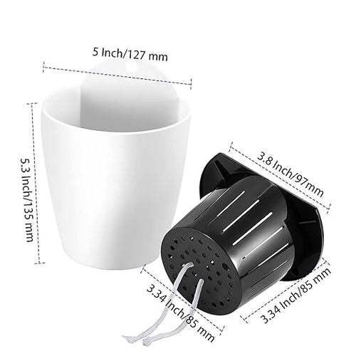 14 Pack 5 Inch Self Watering Wall Mounted Planters, Plant Flower Pots - Image 2