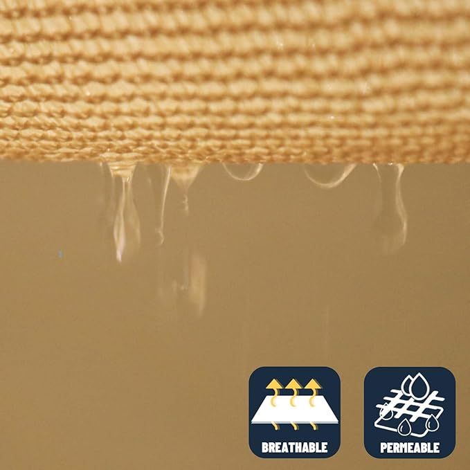 SUNNY GUARD Custom Size 10'x14'x17.2'Sand Sun Shade Sail Right Triangle UV - Image 5
