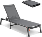 VEVOR Chaise Lounge Chair Outdoor, Aluminum Patio Lounge Chairs by VEVOR