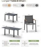 Expandable Outdoor Patio Dining Table Set - Image 8