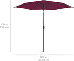 Best Choice Products 10ft Outdoor Table Compatible Steel Polyester Market Patio - Image 7
