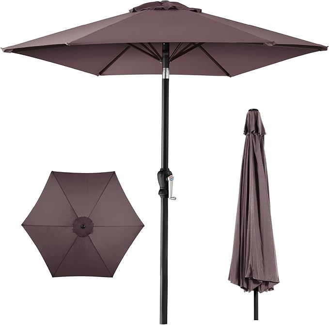 Best Choice Products 10ft Outdoor Table Compatible Steel Polyester Market Patio by BestChoiceProducts