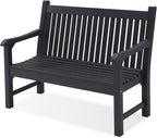 Psilvam Garden Bench, 2-Person Poly Lumber Patio Bench, All-Weather Outdoor by PsilvamGardenFurniture