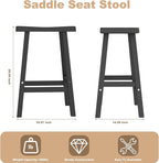 Bar Stools Set of 4, Waterproof UV-Resistant, Durable Resin Kitchen Island - Image 3