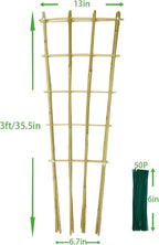 Natural Bamboo Trellis, Fan-Shaped Plant Support Trellis - Image 8