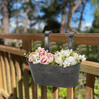 Briful 10'' Hanging Planter Outdoor 5PCS Metal Railing Planter - Image 2