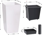 Garvee 30" Tall Planters Set of 2, Outdoor＆Indoor Black Planter Pots, High - Image 5