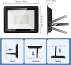 50W Flood Lights Outdoor, 8000LM Bright LED Work Light, IP66 Waterproof Outside - Image 7