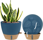 montresor 2 Pack 10 inch Plant Pots, PP Plastic Self Watering Plant Pot by Montresor