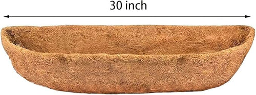 2 pcs Garden Coconut Planter Liners Preformed Window Box Liners Natural Trough - Image 2