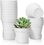 T4U 4 Inch Plant Pots 18-Pack, Small Flower Pots by T4U