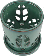 W&W Orchid Pot with Holes and Saucer - Image 3