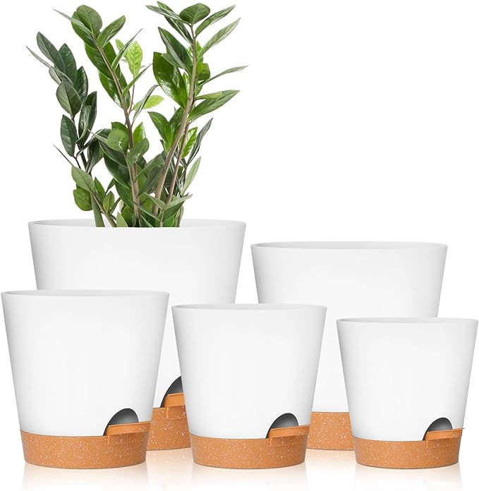 GARDIFE Plant Pots 7/6.5/6/5.5/5 Inch Self Watering Planters by GARDIFE