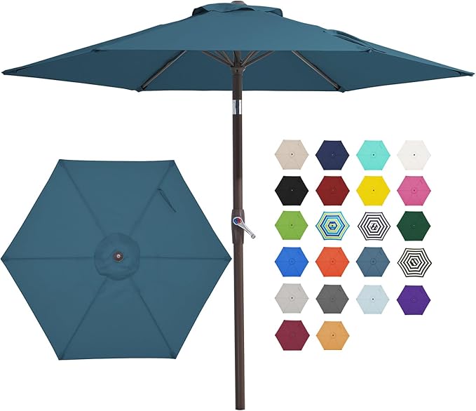JEAREY 7.5FT Patio Umbrella Outdoor Market Umbrella by JEAREYOutdoorsCollection