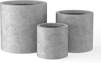 Kante 9.8", 15.7" Dia Round Concrete Planter Set of 3, Modern Style Large by Kante