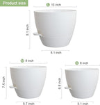 10/9/8 inch Medium Self Watering Pots, Plant Pots - Image 2