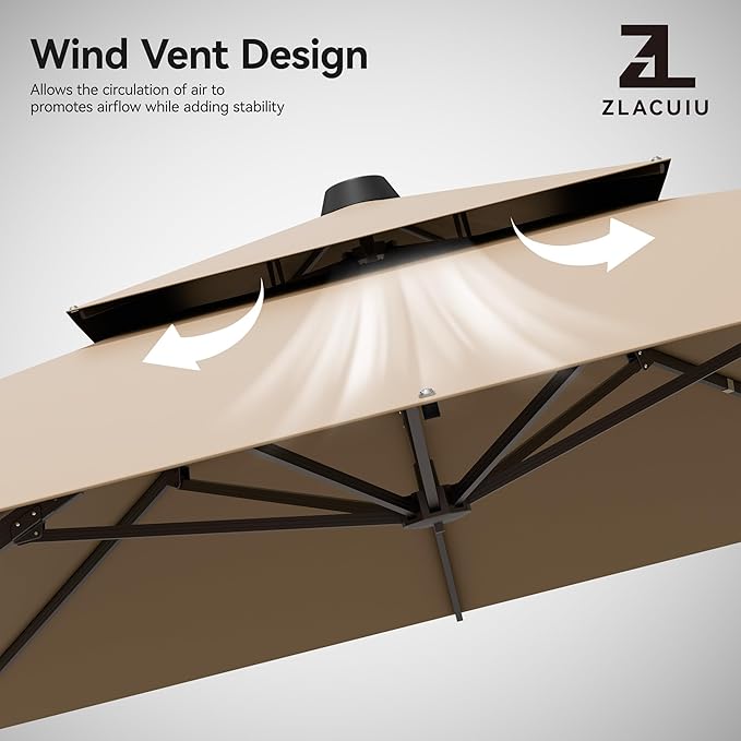 9x12FT Cantilever Patio Umbrella - Image 7
