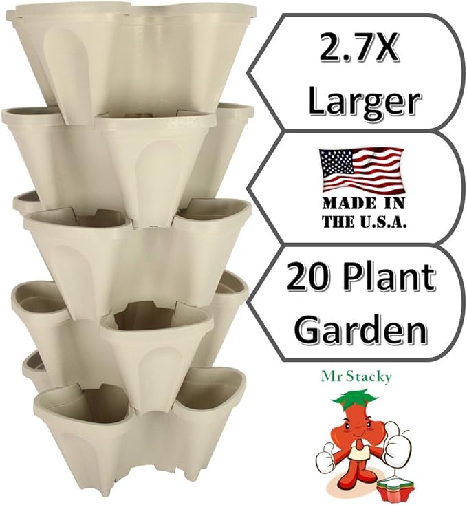 Mr. Stacky 5 Tiered Vertical Gardening Planter, Indoor & Outdoor - Image 3