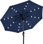 Best Choice Products 10ft Solar Polyester LED Lighted Patio Umbrella w/Tilt by BestChoiceProducts