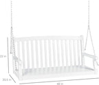 Best Choice Products 48in Wood Porch Swing Outdoor Patio Hanging Bench Chair - Image 7