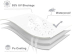 LOVE STORY Rectangle 9'x10' Waterproof Sun Shade Sail Canopy UV Block - Image 7