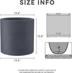 Kante 12.6" Dia Round Concrete Planter, Modern Style Large Cylindrical Plant Pot - Image 2