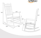 VINGLI Wooden Rocking Chair, Outdoor Chair - Image 3
