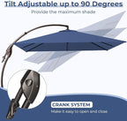 Grand patio 10x10 FT Patio Cantilever Umbrella - Image 4