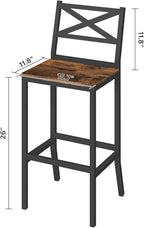 Bar Stools, Kitchen Breakfast Bar Chairs, Easy Assembly, - Image 3
