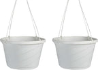 The HC Companies 12 Inch Euro Hanging Planters, Lightweight UV-Resistant by TheHCCompanies