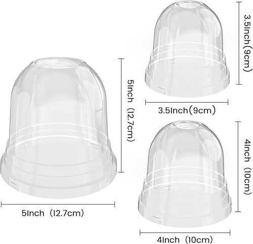 36 Packs 5/4/3.5 Inch Clear Plant Pot Humidity Domes, Transparent Seedling - Image 2