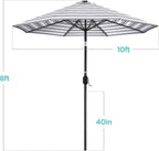 Best Choice Products 10ft Solar Polyester LED Lighted Patio Umbrella w/Tilt - Image 7