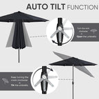Tempera Patio Market Outdoor Table Umbrella - Image 2