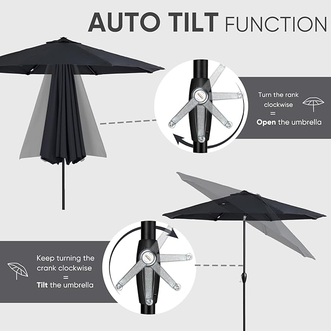 Tempera Patio Market Outdoor Table Umbrella - Image 2