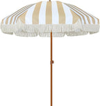 AMMSUN 7ft Patio Umbrella with Fringe Outdoor Tassel Umbrella UPF50+ Premium by AMMSUN
