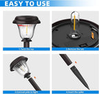 Solar Lights Outdoor, 6 Pack Metal Solar Pathway Lights, Heavy Duty Stainless - Image 7