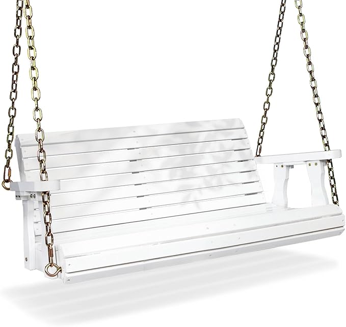 VINGLI Upgraded Patio Wooden Porch Swing by VINGLI