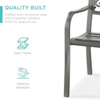 Best Choice Products Outdoor Bench Steel Garden Patio Porch Furniture - Image 4