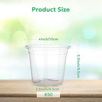 50 Packs 4 Inch Reinforced Clear Nursery Pots - Image 2