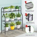 SORCEDAS Plant Stand Indoor Outdoor Plant Shelf 3 Tier Metal Corner Flower - Image 6