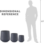 Kante 15.3"+11.6"+8.2" Dia Round Concrete Planter, Large Outdoor Indoor Planter - Image 9