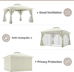 LAUSAINT HOME Semi-Permanent Outdoor Patio Gazebo 12'x12', Heavy Duty Party - Image 3