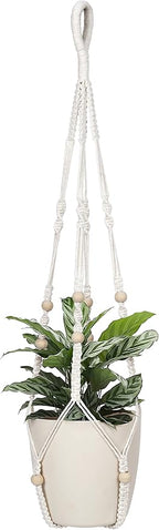 32inch Macrame Plant Holder, Indoor Hanging Planters by BlueMake