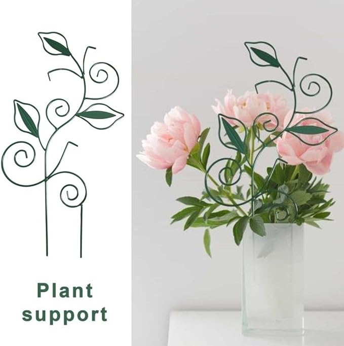 Decorative Metal Plant Trellis for Indoor Potted Plants – Leaf Shape Vine - Image 3