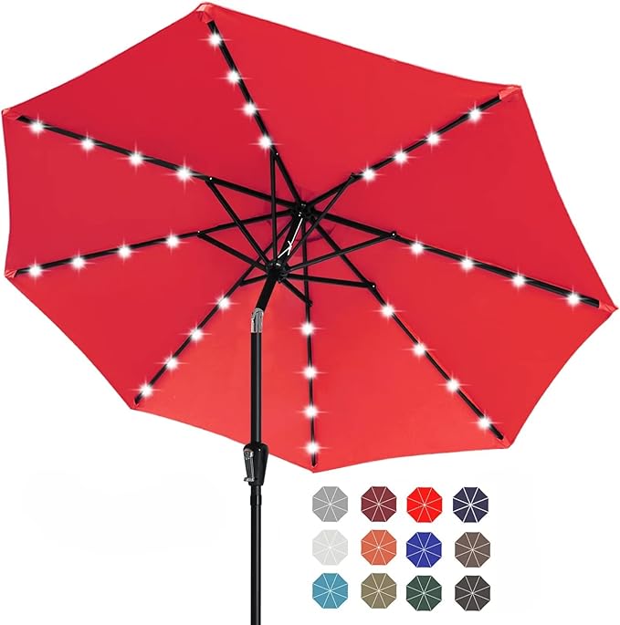 ABCCANOPY Durable Solar Led Patio Umbrellas by ABCCANOPY