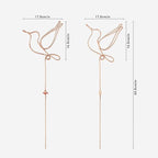 Hummingbird Decor Garden Stakes Decorative Set of 2, Hummingbirds Metal Wire - Image 3