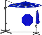 Best Choice Products 10ft Solar LED Cantilever Patio Umbrella, 360-Degree by BestChoiceProducts