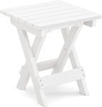 LUE BONA Small Outdoor Folding Side Table, HDPS Outside End Table - Image 7